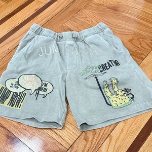 Zara Graphic Print Gray Shorts size 9